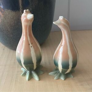 $49 SALE Enesco Home Grown Winter Squash Salt Pepper Set Rare Vintage Geese Duck